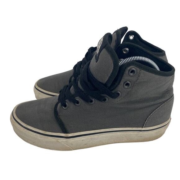 Vans men 5 women 6.5 Gray Lace Up High Top Skateboard Shoes Sneakers - Picture 2 of 6